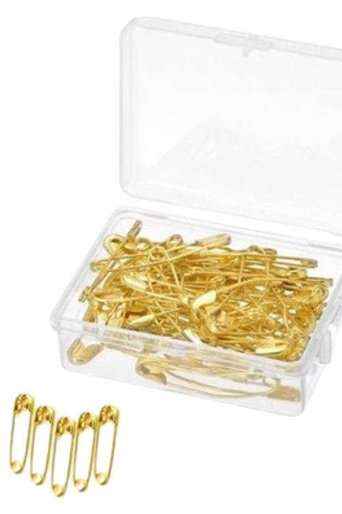 Çengelli İğne 50'li Altın Kutuda 3cm