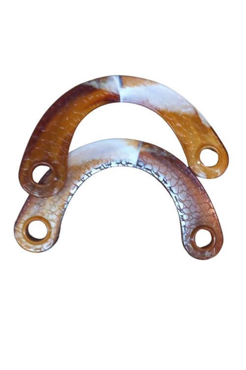 Çanta Sapı Ay Model Kahverengi-beyaz 20 Cm