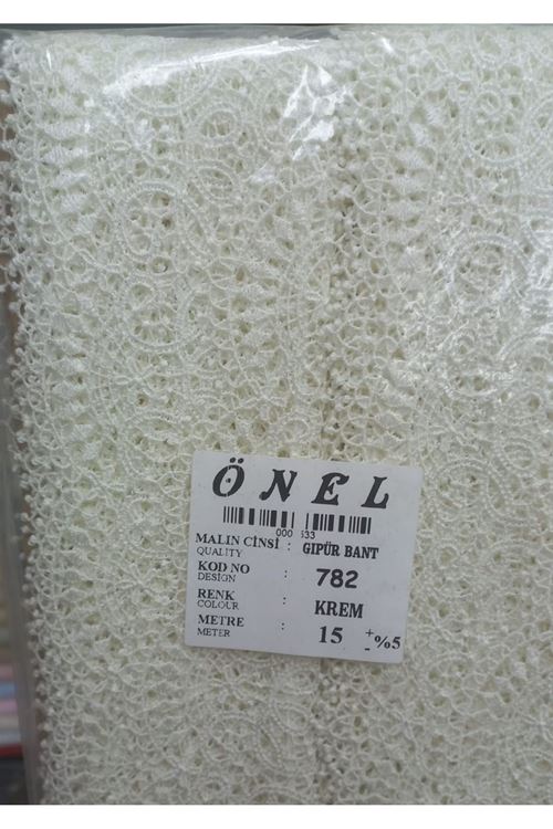Dantel Polyester Güpür Bant Krem 15 Metre En 6 Cm On-782-kr