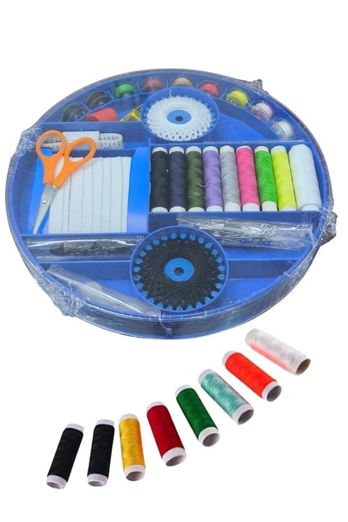 İplik Set Yuvarlak Plastik Dikiş Seti