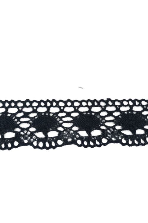 Kopanaki Dantel En 5 Cm Badem Model Siyah 1 Metre