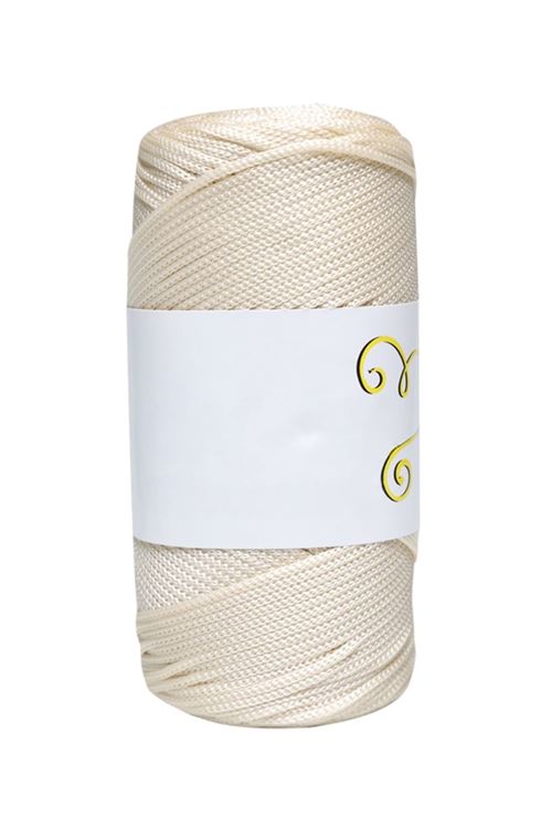 Makrome İpi 3mm  Polyester Ekru