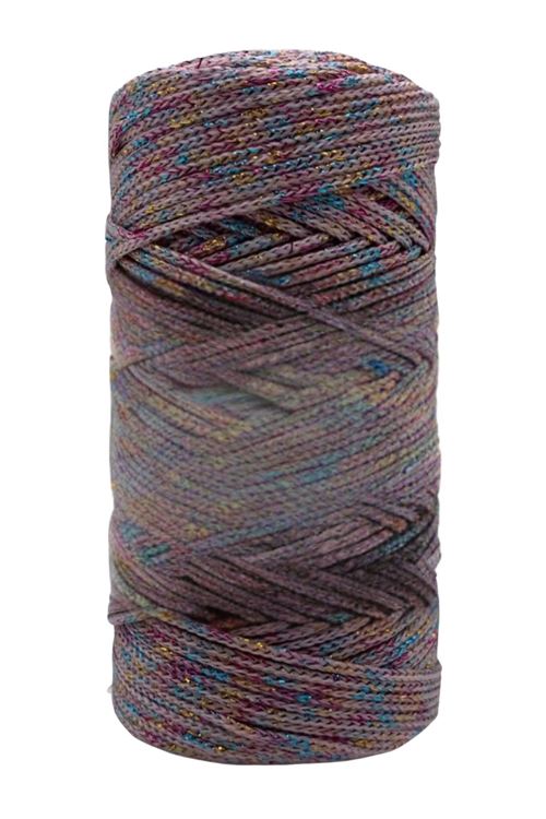 Makrome İpi 3mm Polyester Gri Simli