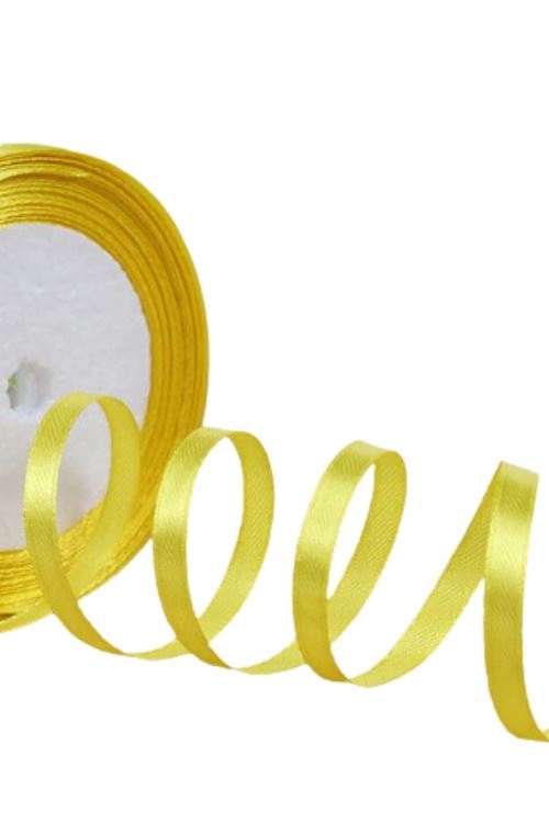 Saten Kurdele 1 Cm 10 Metre Koyu Sarı