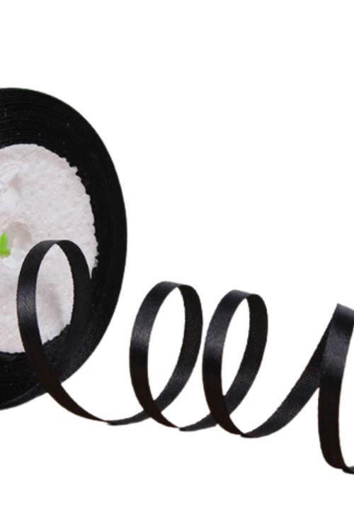 Saten Kurdele 3 Mm Siyah 2 Metre