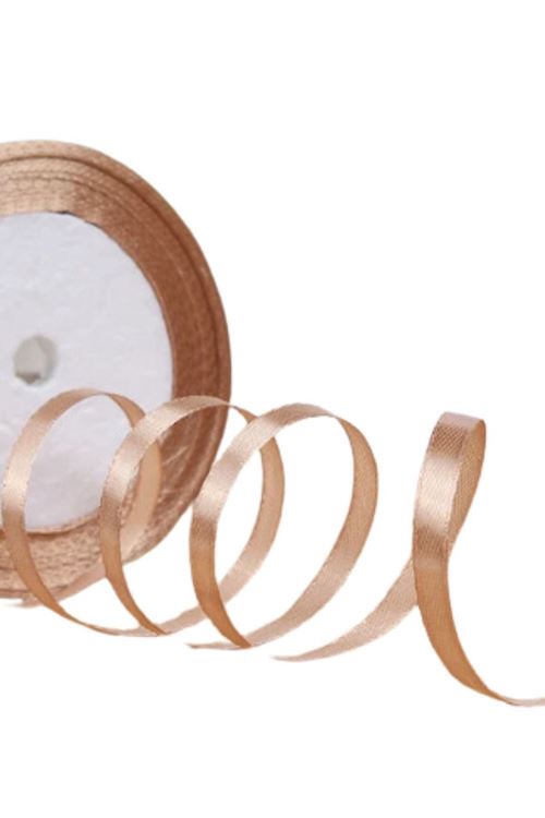 Saten Kurdele 1 Cm 10 Metre Açık Kahverengi