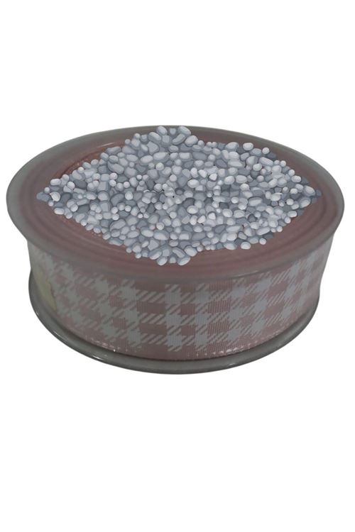 Tafta Ekoseli Kurdele 25 Mm Pudra 1 Metre