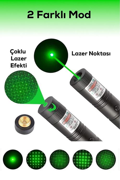 ULTRA güçlü Yeşil Şarjlı Lazer Pil Anahtar - Uzun Menzilli, Güçlü Ve Çoklu Işık Efektli Er