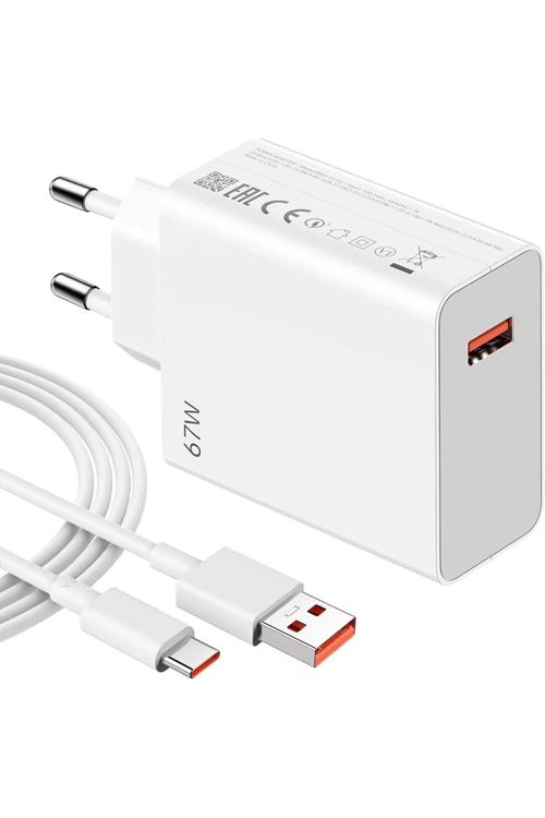 ⚡ 67W Hızlı Şarj Adaptörü + Type-C Kablosu | Süper Hızlı Şarj Cihazı 1 metre