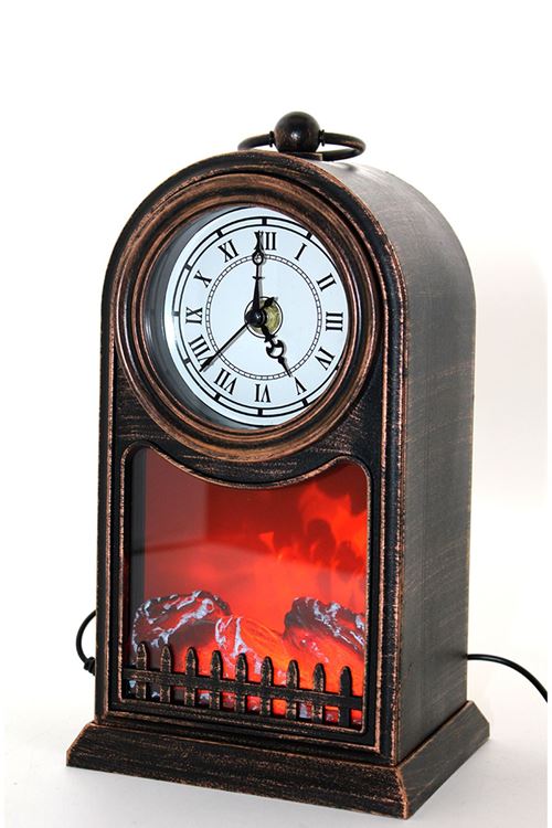 LED Işıklı Saatli Şömine - Model 1