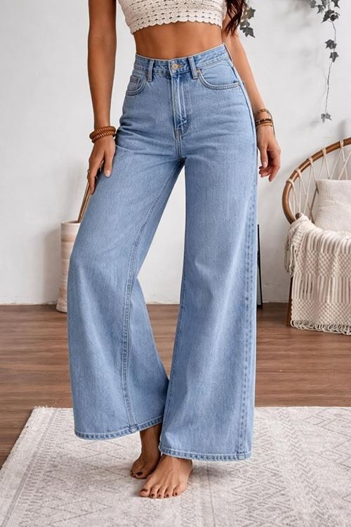 Kadın Yüksek Bel Palazzo Pantolon