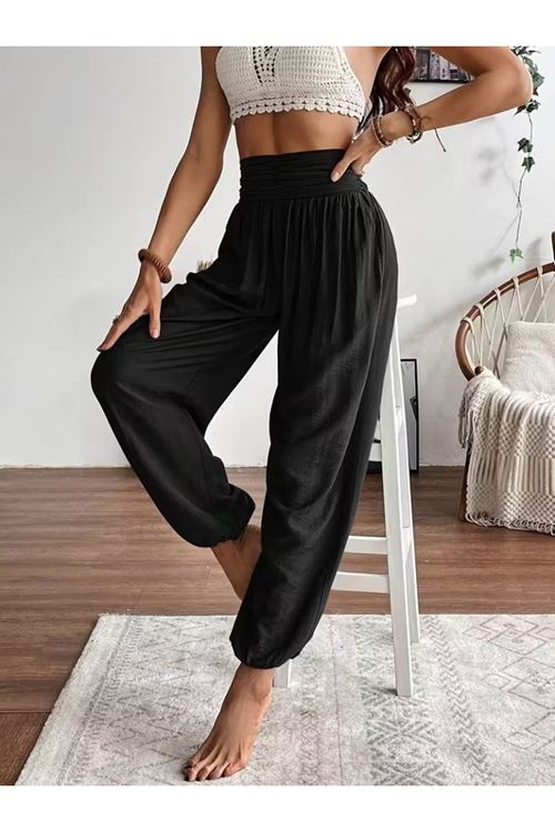 Kadın Yüksel Bel Yoğun Büzgü Detaylı Aerobin Pantolon