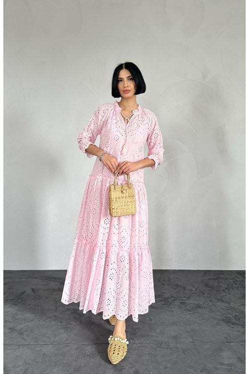 Pembe Dantelli New Elbise