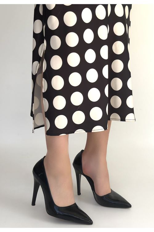 Pley Siyah Rugan Stiletto Ayakkabı