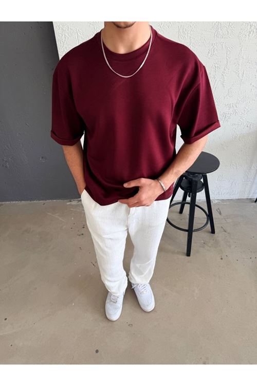 Erkek Duble Kol Basic Tişört