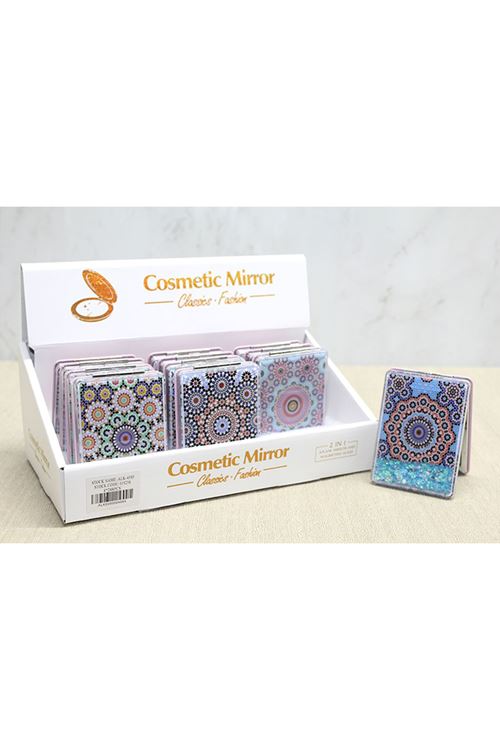 Mandala Desenli Hareketli Sulu El Aynası - Model 1