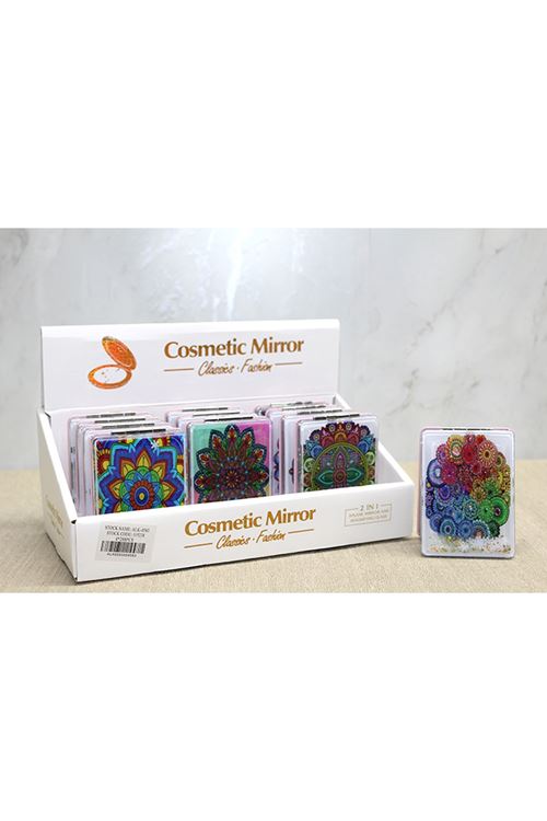 Mandala Desenli Hareketli Sulu El Aynası - Model 2