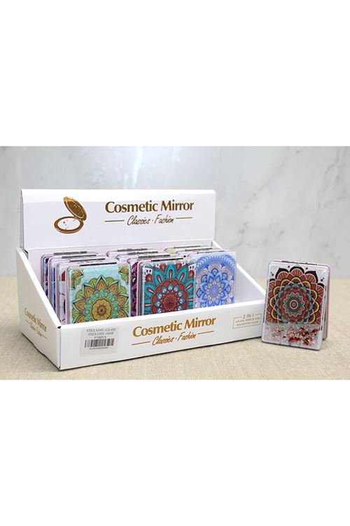 Mandala Desenli Hareketli Sulu El Aynası - Model 4