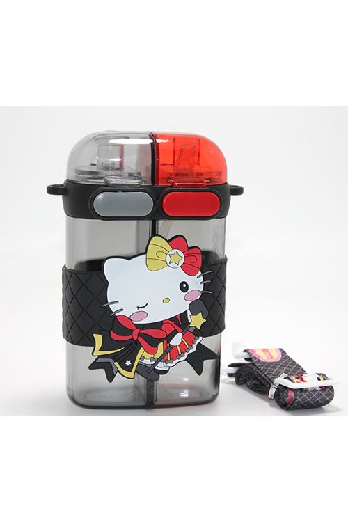 Hello Kitty Figürlü Çift Bölmeli Pipetli Suluk