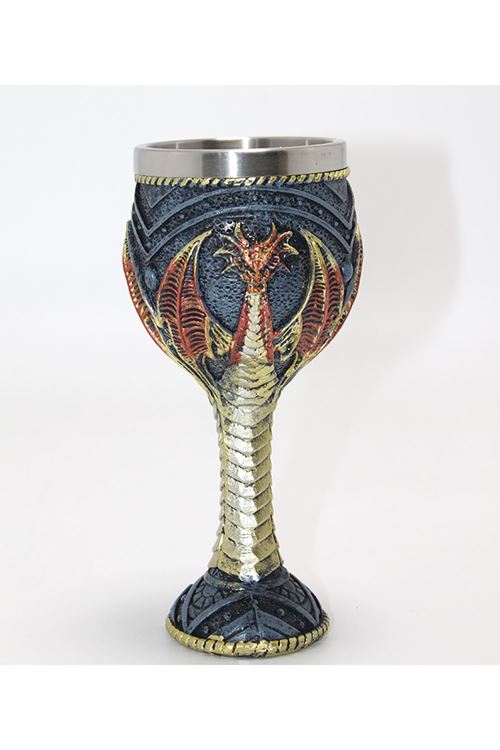 Ejderha Tasarımı 3D Kabartmalı Çelik Kadeh Bardak
