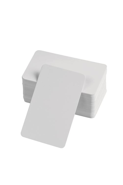 Boş Kelime Kartları 5x8 cm - 50 Adet Oval Kenarlı | Tabu &amp; Not Kartları - Beyaz