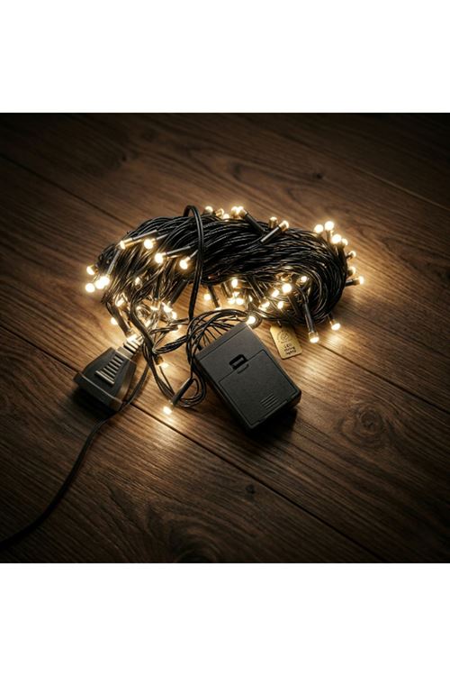 10m 100 LED Damla Uçlu Gün Işığı Siyah Kablo