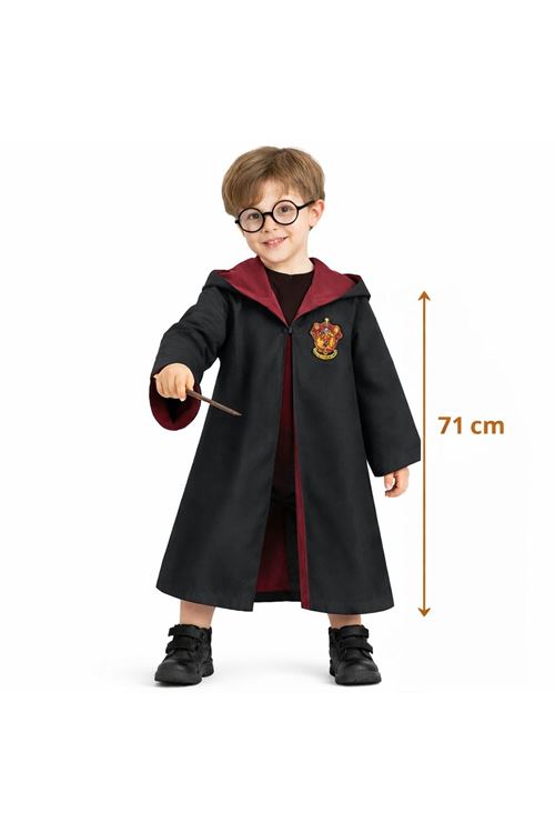 Harry Potter Çocuk Bebek Kostüm Seti – Asa Gözlük Pelerin 71 cm (2-4 Yaş)