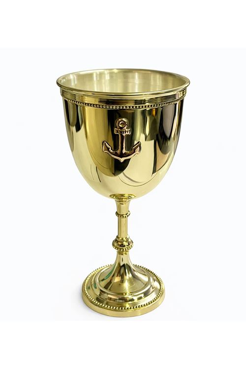 Çapa Desenli Pirinç Kadeh Bardak