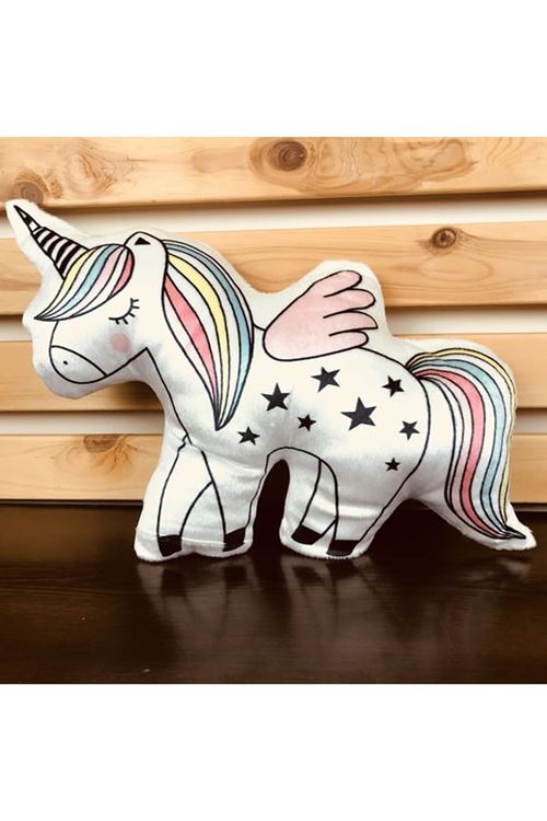 Unicorn Tasarımlı Yumuşak Peluş Yastık