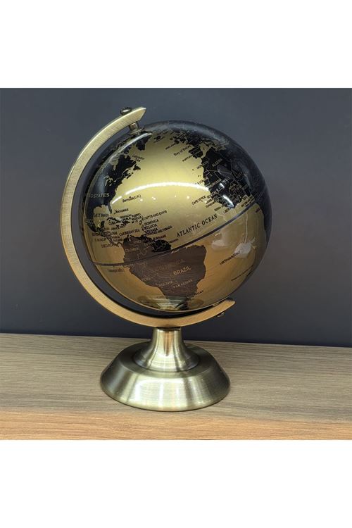 Metal Ayaklı Gold Dünya Küresi