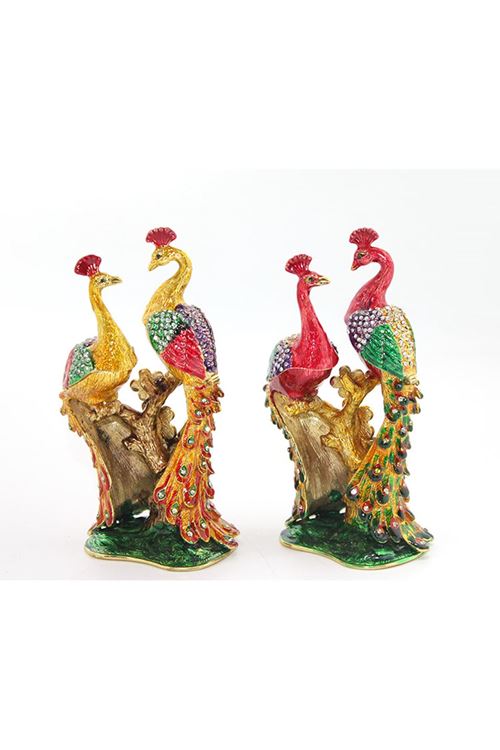 Swarovski Taşlı Tavuskuşu Figürü