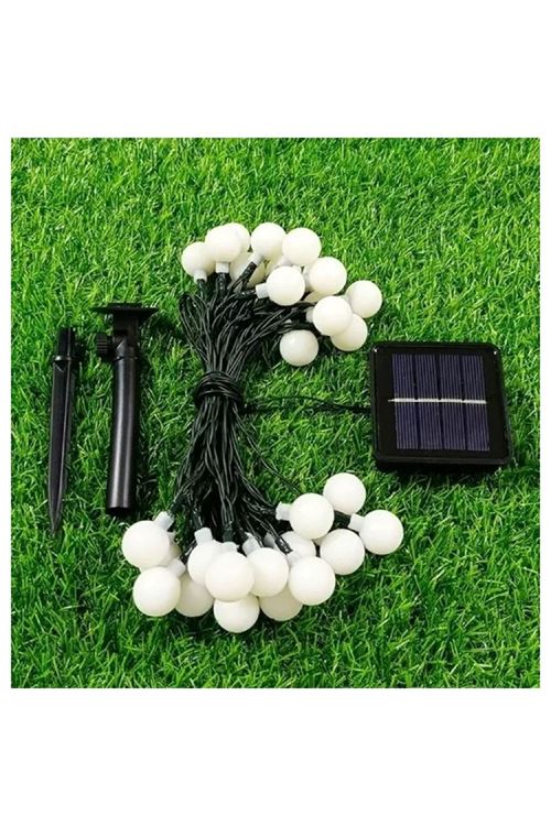 Solar 5m 28 Led Top Gün Işığı Siyah Kablolu