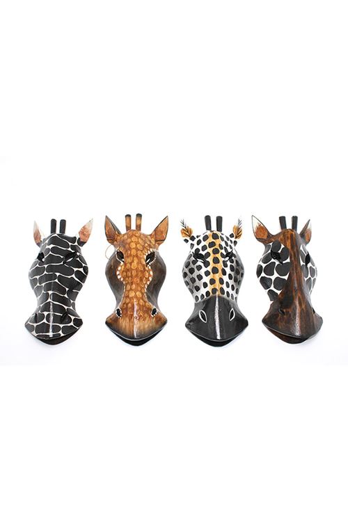 Ahşap Duvara Asmalı 20 Cm Zebra Maske