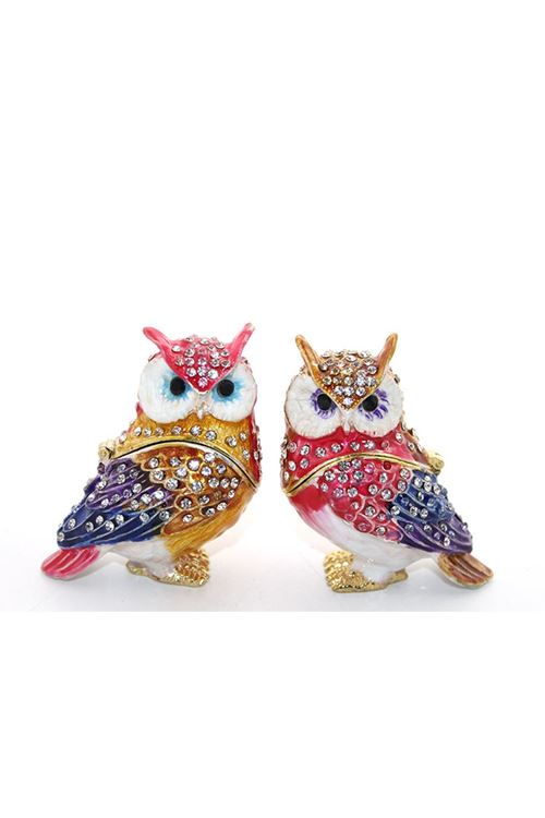 Swarovski Taşlı 2'li Baykuş Seti