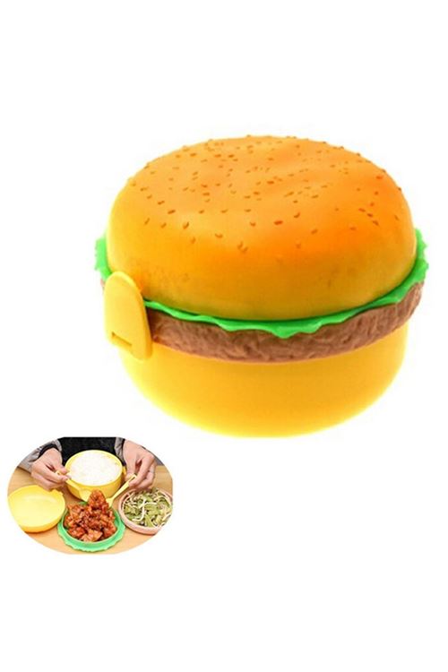 Hamburger Tasarımlı Beslenme Kabı