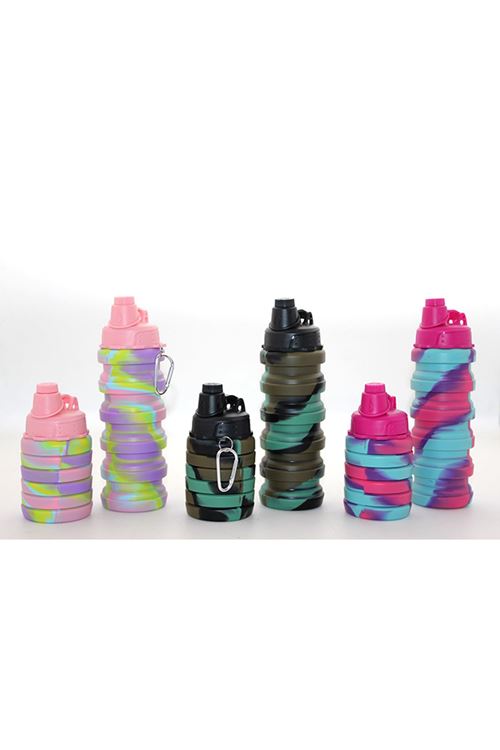 Katlanabilir Portatif Silikon Su Şişesi 500 Ml Model 2