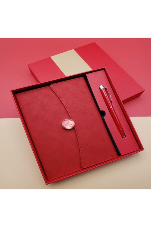 Promosyon Defter Kalem Seti Kırmızı Renk