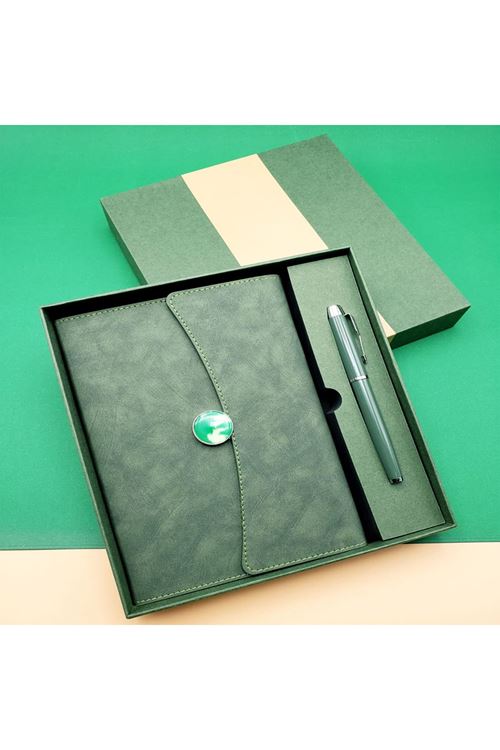 Promosyon Defter Kalem Seti Yeşil Renk