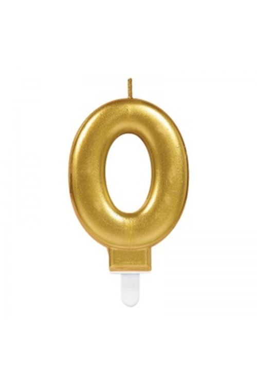 0 Rakamı Mum Gold Renk