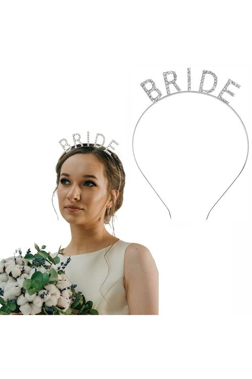 Bekarlığa Veda Bride Tacı Gümüş Renk