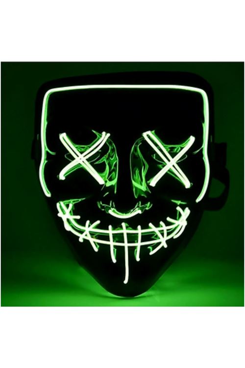 LED Işıklı Yeşil Maske