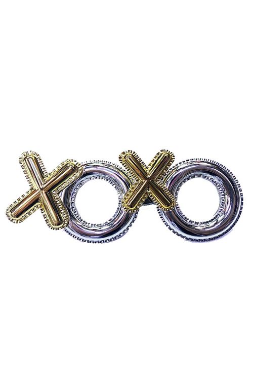 Gümüş Renk Xoxo Yazılı Parti Gözlüğü