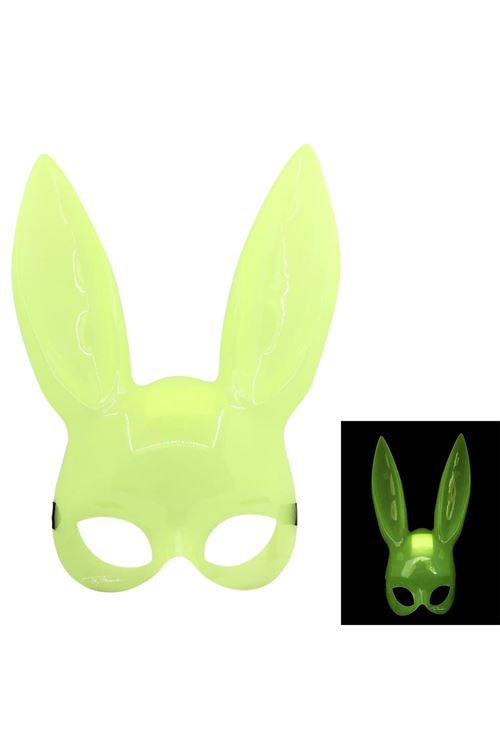 Karanlıkta Yanan Glow Floresan Tavşan Maskesi