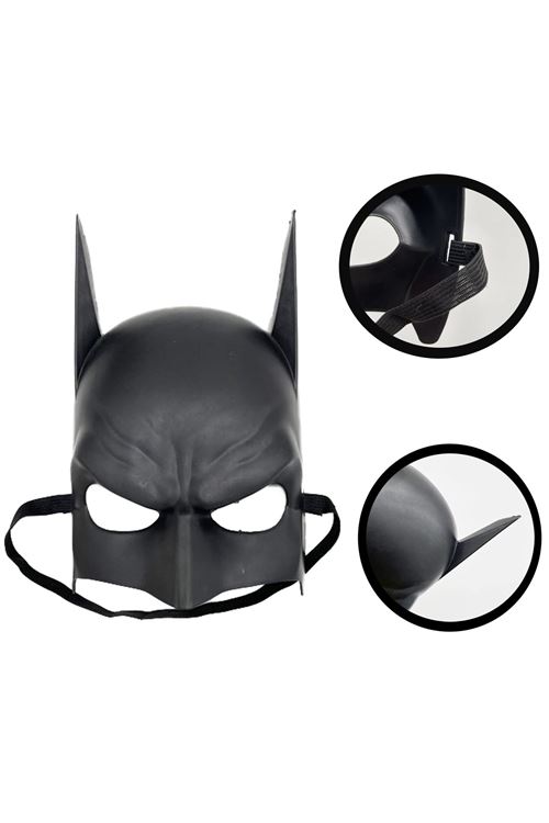 Siyah Çocuk Batman Maskesi Lastikli