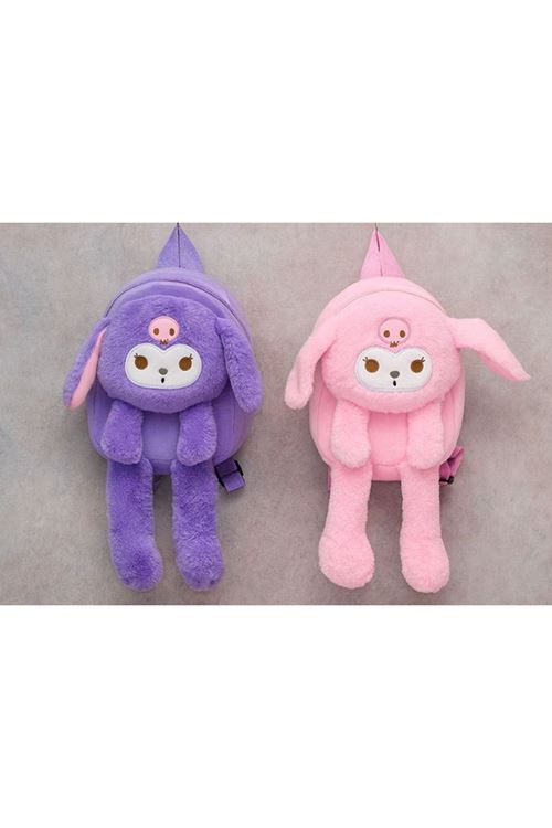 Peluş Işıklı Oynar Kulaklı Kuromi Sırt Çantası