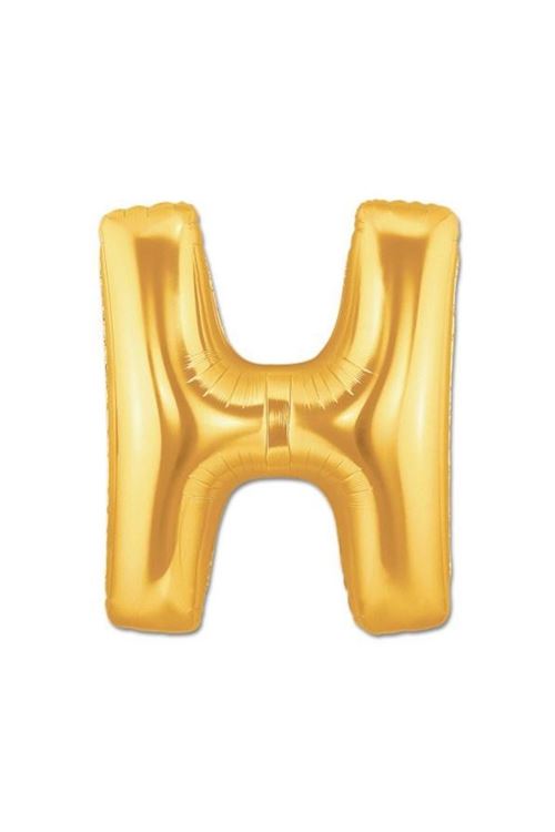 Altın Sarısı Folyo H Harfi Balon 1 Metre