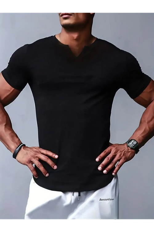 Erkek Kısa Kollu V Yaka Süprem T-shirt