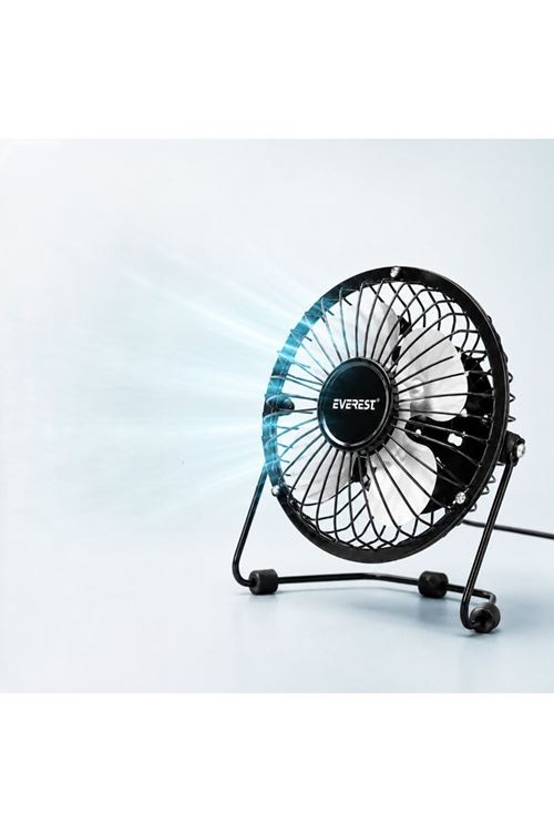 Masaüstü Mini USB Fan - Metal Gövdeli - Ultra Sessiz