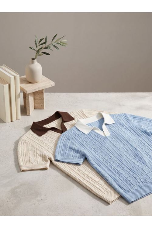 Erkek 2'li Paket Desenli Kısa Kollu Pamuk Triko Tişört