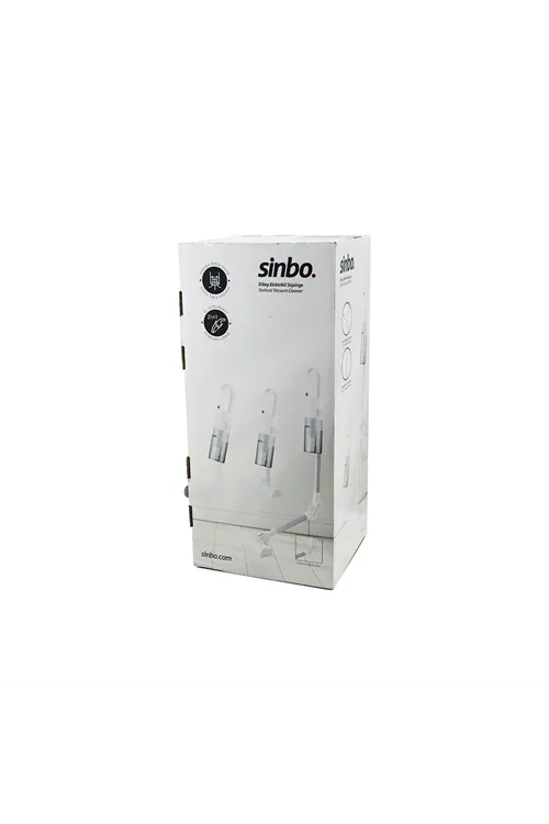 Sinbo Dikey Elektrikli Süpürge - Beyaz - 500W - Ergonomik Tasarım